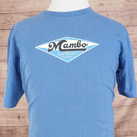 VINTAGE MAMBO LOW RIDERS SURFBOARDS SURFING 1999 90s TSHIRT SZ M - Picture 1 of 9